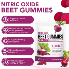 chenyayun beet root gummies closeup shows chewy texture and sugar-free formula