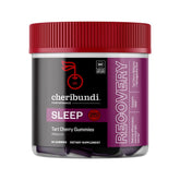 Cheribundi Tart Cherry Gummies Sleep bottle front highlights a tasty, sleep-supporting snack.