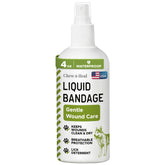 Chew + Heal Labs pet liquid bandage spray for dogs with aloe provides breathable protection.