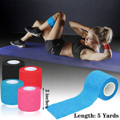 Chewarelly red cohesive bandage wrap offers quick, self-adhesive wraps for sports