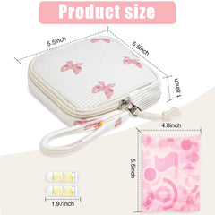 Chicarries discreet period pouch for purse keeps pads and tampons neatly.