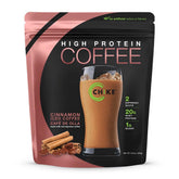 CHIKE Cinnamon Protein Coffee iced cup shows a creamy protein boost for mornings