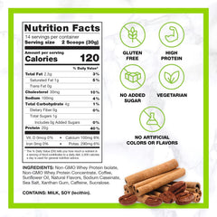 CHIKE Cinnamon Protein Coffee packaging displays a 14-serving bag for convenience