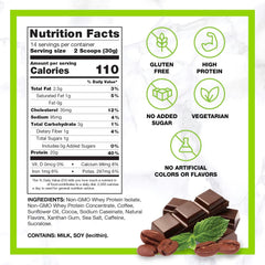 CHIKE Mocha Mint bottle side label highlights keto friendly gluten free ingredients.