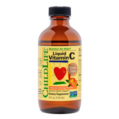 ChildLife Essentials Vitamin C bottle with easy daily dosing for kids.