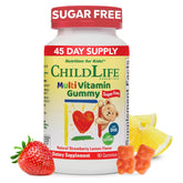 CHILDLIFE ESSENTIALS multivitamin gummies bottle illustrating daily nutrition for kids
