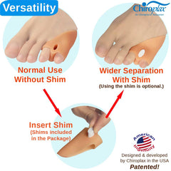 Chiroplax Tailor's Bunion Corrector Pads closeup of soft gel padding.