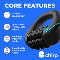 Chirp RPM Mini rechargeable battery powers cordless sessions up to four hours.