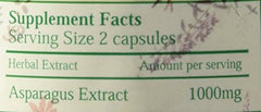 Chi's Enterprise asparagus extract packaging highlights long-lasting 120-capsule supply.