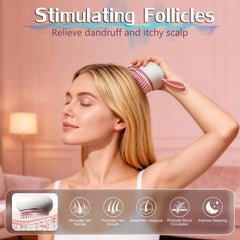 Chmilis durable ABS brush with swivel head eases daily scalp care.