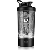 Cholas electric shaker bottle front view for gym and office use.