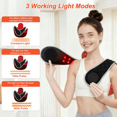 Cholas belt applies red light to the back for steady warmth
