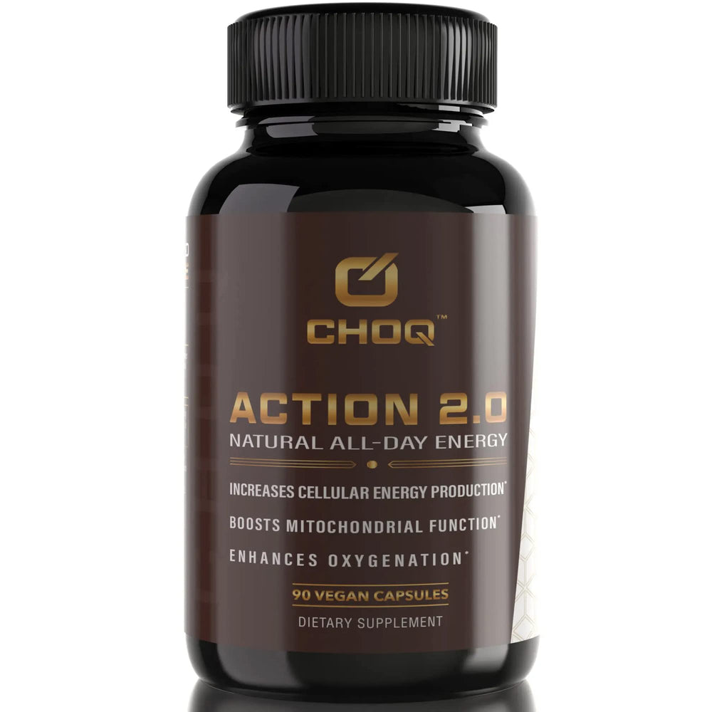 CHOQ Action 2.0 bottle pour supports sustained energy and smooth circulation