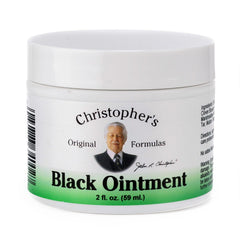 Christopher's Original Formulas Black Drawing Ointment jar for soothing skin support.