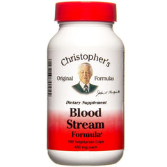 Christopher's Original Formulas Blood Stream bottle on shelf highlighting vein support.