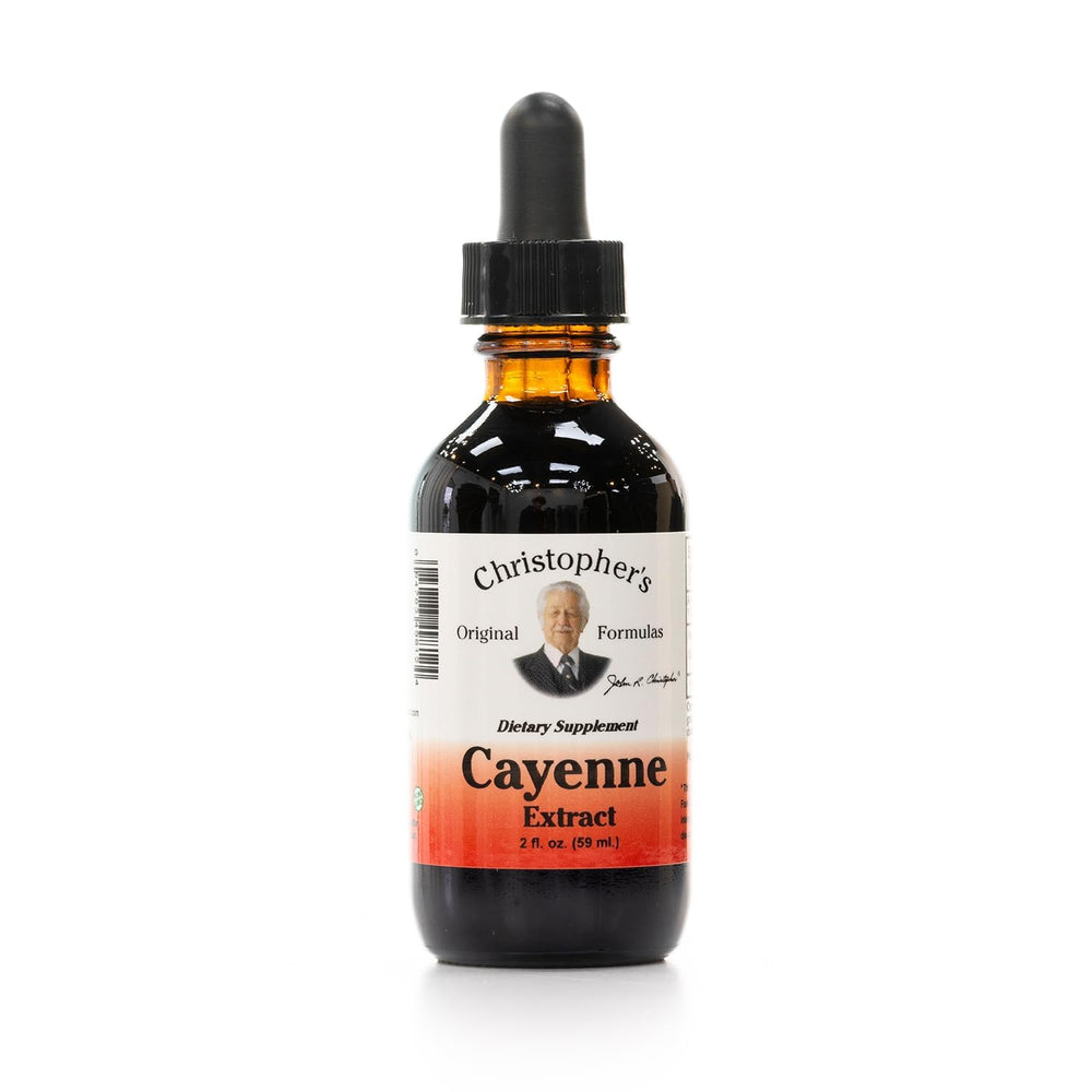 Christopher's Original Formulas Cayenne Extract bottle highlights natural wellness support