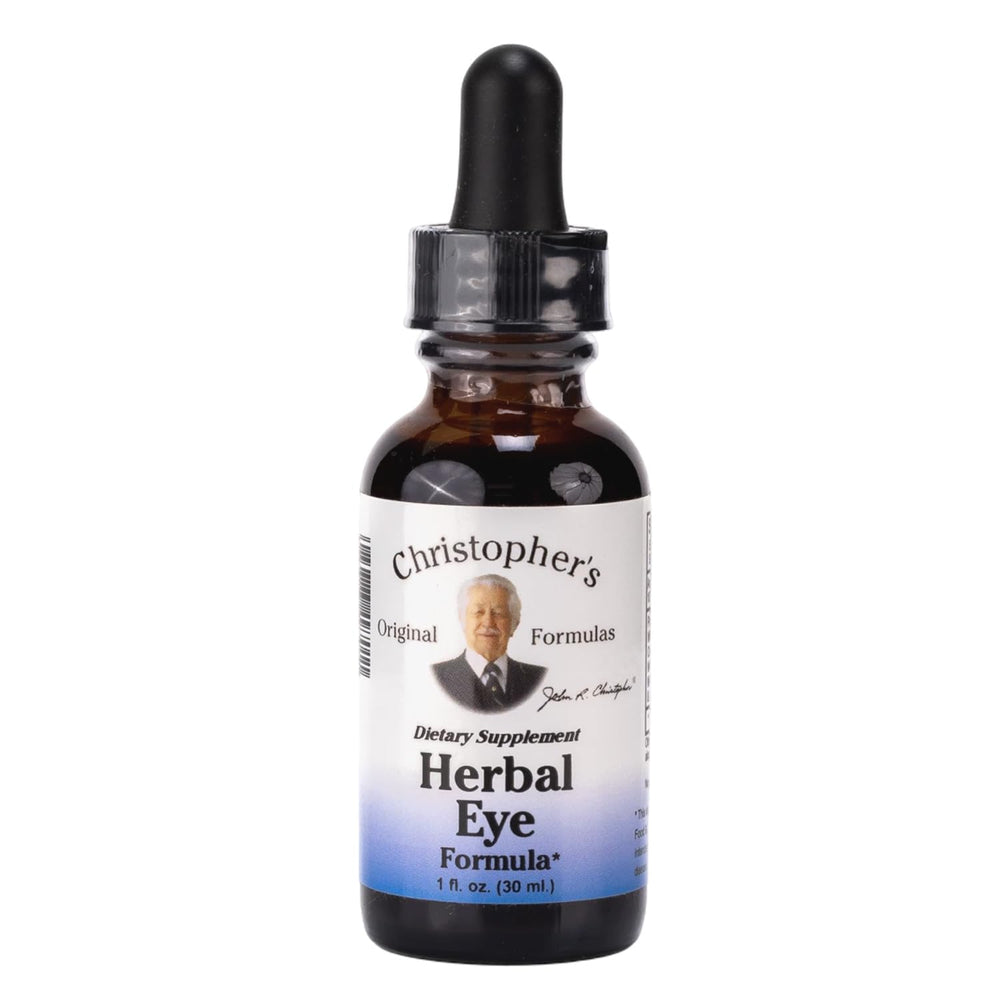 Christopher's Original Formulas eyebright bottle closeup for daily eye wellness.