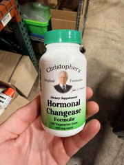 Hormonal Changease bottle on shelf, ready for daily wellness routine