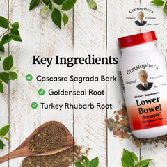 Christopher's Original Formulas herbal blend ingredients for natural cleanse support.