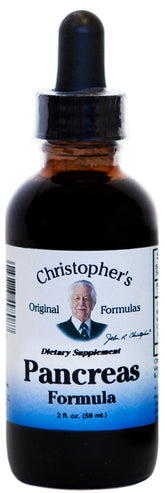 Christopher's Pancreas Formula bottle with dropper for easy daily dosing