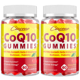 Ciaceae CoQ10 Gummies jar front view shows vegan cherry formula