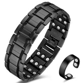 Cigmag 3X magnetic bracelet front view on a man for everyday style and comfort
