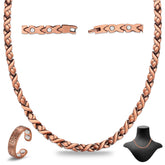 Cigmag copper necklace unisex magnet closeup highlights durable neodymium magnets for daily wear.