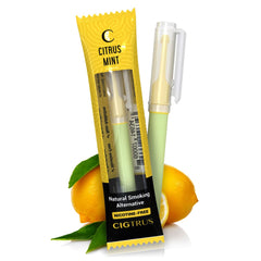 Cigtrus Quit Smoking Aid inhaler lemon-lime for discreet, odor-free use on the go.