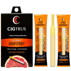 Cigtrus quit-smoking inhaler grapefruit front-pack, discreet odor-free design