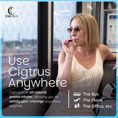 Cigtrus smokeless inhaler delivers craving relief with no smoke or odor