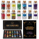 Cikuco crystals bottle 14pc kit for witchcraft rituals and decor