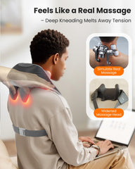 CILI heat massage heads show three heating areas for targeted warmth.