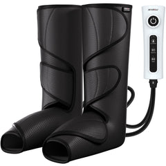 CINCOM leg massager in use for leg circulation and relaxation at home.