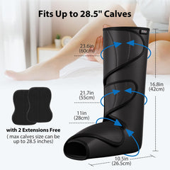 CINCOM massager extensions provide larger fit for bigger calves