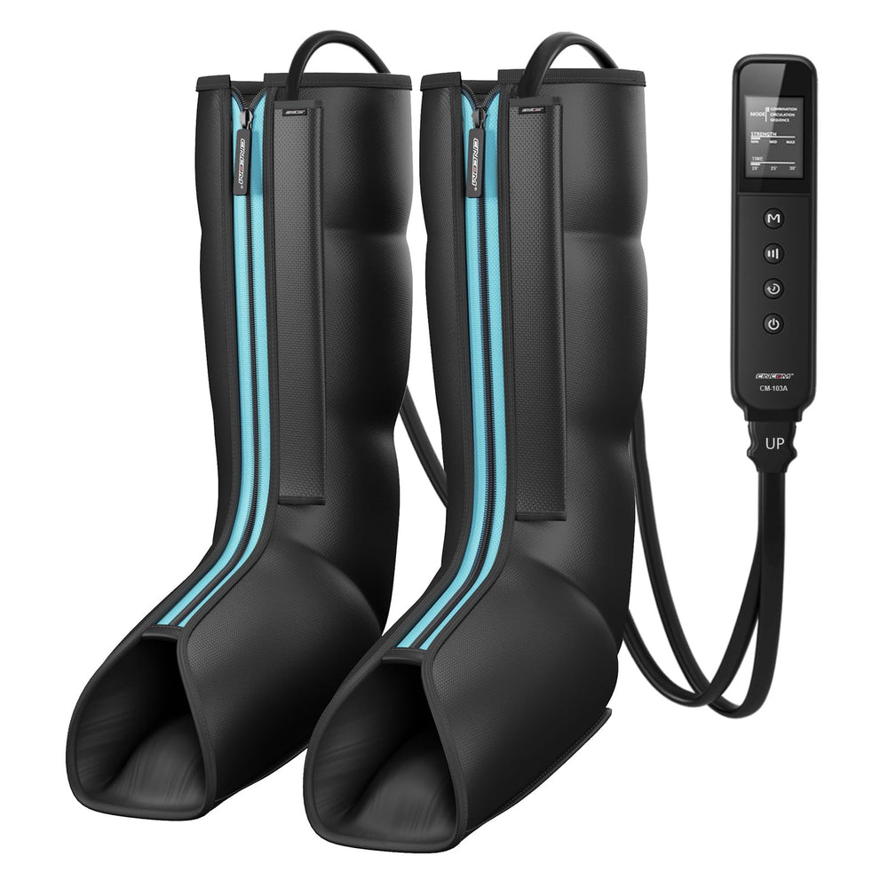 CINCOM leg massager with foot-to-calf compression for relaxed legs.