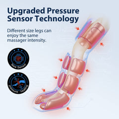 CINCOM leg massager displaying heat function for soothing warmth