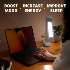 Full-spectrum LEDs in Lumos 2.0 deliver bright, even lighting for tasks.
