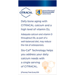 Citracal tablets being dispensed into a hand, illustrating an easy daily routine