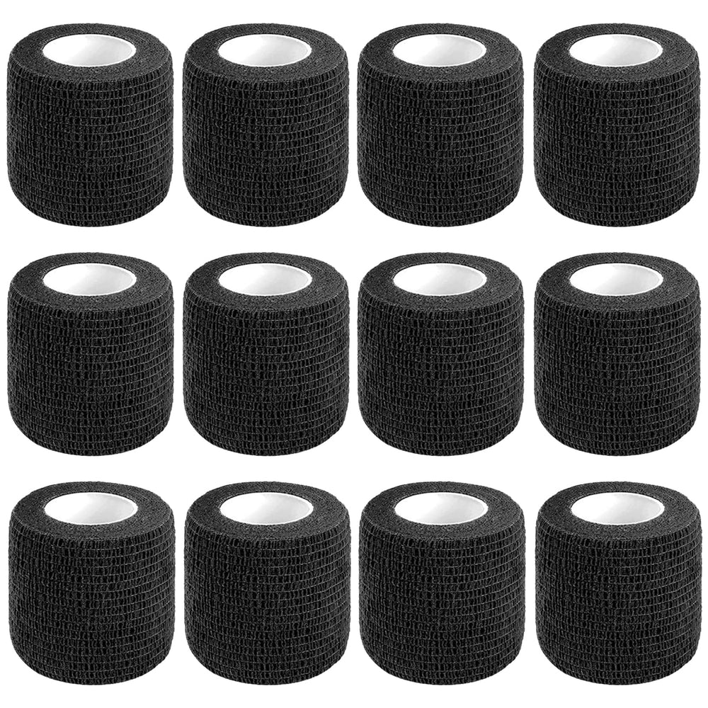 CIYAGPOOU vendaje autoadhesivo negro 2 pulgadas por 5 yardas para primeros auxilios
