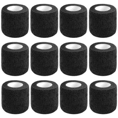 CIYAGPOOU vendaje autoadhesivo negro 2 pulgadas por 5 yardas para primeros auxilios