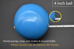 CIZEBO 4in ball applied to thigh muscles for focused release during stretches.