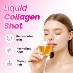 CJ Wellcare Innerb Glowshot serving poured into a glass for daily collagen routine