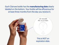 Clairvee capsules pack illustrating easy daily dose to help reduce odor.