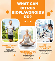 Clarusph Citrus Bioflavonoids capsules arranged for healthy circulation support