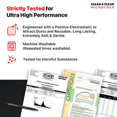 Clean & Clear Microfiber paño pantallas, limpieza eficiente de pantallas brillantes