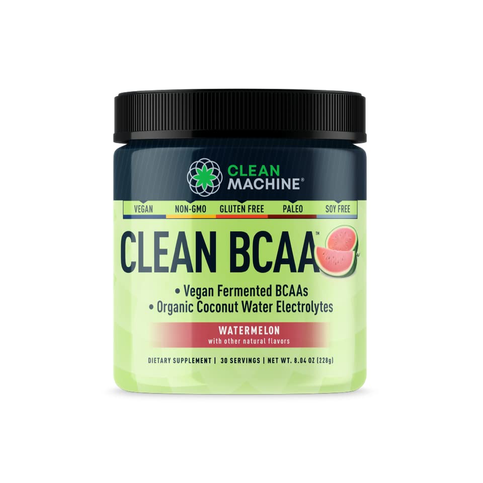 Clean Machine BCAAs powder in watermelon tub for post-workout recovery