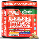 Clean Nutra GlyciZen bottle front showing berberine and cinnamon for daily balance.