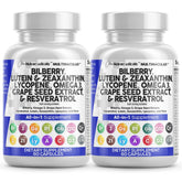 Clean Nutra Eye Vitamins bottle front with bilberry and lutein for daily eye support