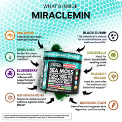 Clean Nutra Sea Moss Capsules with bladderwrack enhance mineral balance and energy.