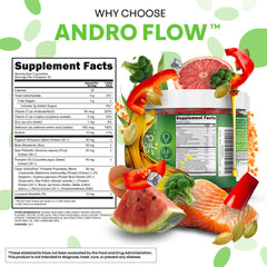 AndroFlow prostate-support display emphasizing urinary comfort and balance